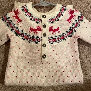 Hannah Andersson L/S Fair Isle Sweater Romper - 12-18 months